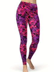 Floral Print Lifting Leggings Casual Sporty Skinny Leggings Women's Clothing