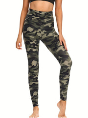 Camouflage Pattern High Waist Yoga Leggings Workout Tight Pants