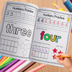 Tracing Practice Book 0-100 Math Coloring Activity