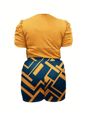 Casual Outfits Women's Puff Sleeve Round Neck