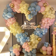 240pcs Macaron Balloons Garland Birthday Party Decor
