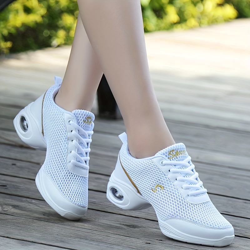 Women's Mesh Air Cushion Jazz Dance Shoes Lightweight Non slip