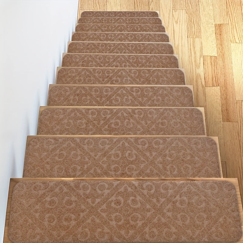 15pcs Non-slip Self-Adhesive Stair Mat Embossed Step Sticker
