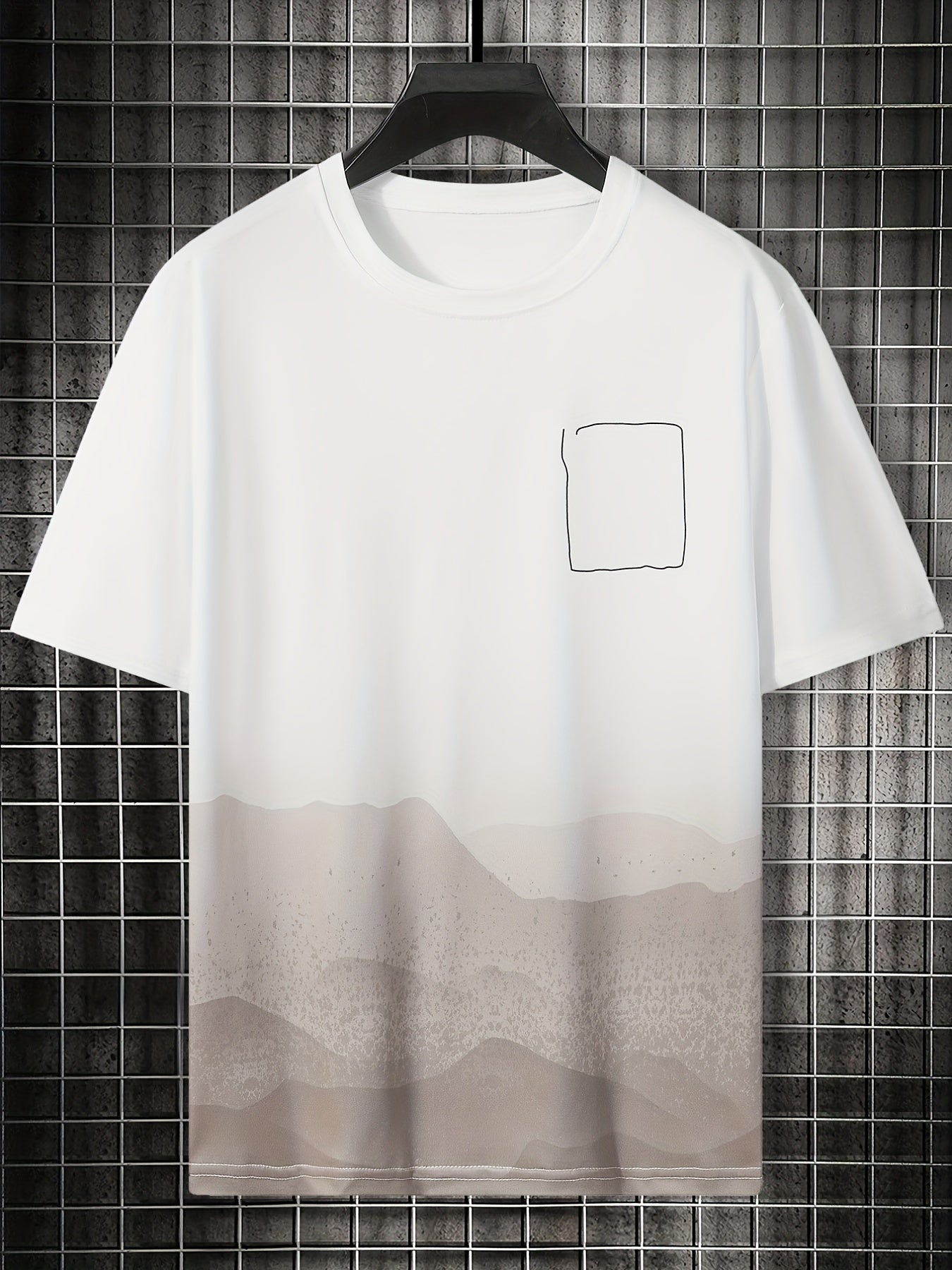 Desert Pattern Men's Casual Round Neck T-shirt