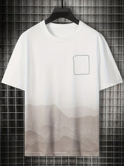 Desert Pattern Men's Casual Round Neck T-shirt