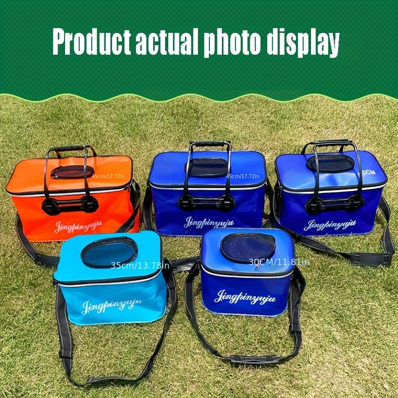 Durable Folding Fish Bucket Assorted Colors