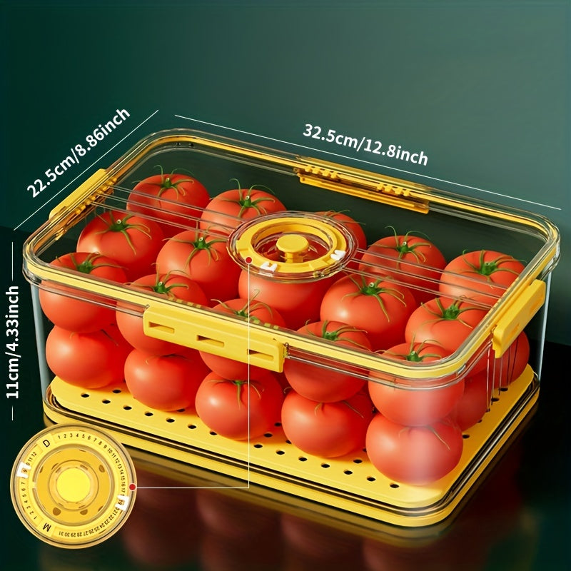 Multifunctional Kitchen Storage Container with Timekeeping and Sealed Can