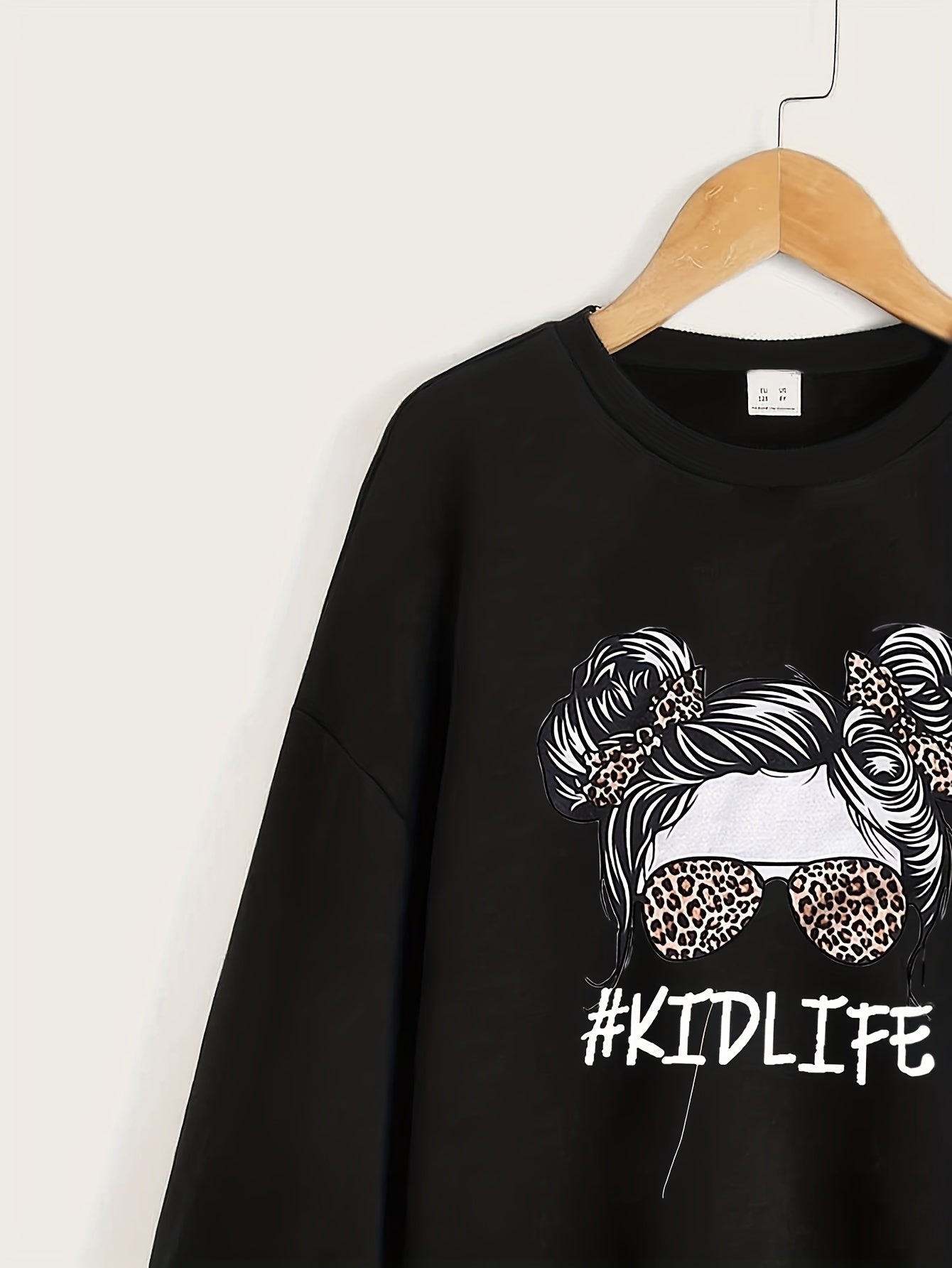 Kidlife Portrait Graphic Long Sleeve Sweatshirt Girls' Top