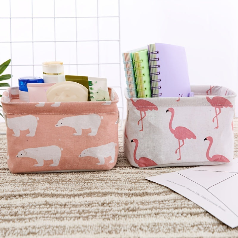 Foldable Desktop Storage Box Stationery Cosmetics Storage