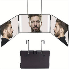 360 Degree Trifold Haircut Mirror for Hair Cutting Shaving Grooming