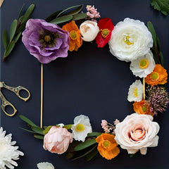 Square Metal Hoop Centerpiece Set for Wedding Decor & Crafts