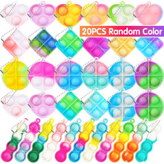 20pcs Mini Pop Keychain Party Favors Christmas Gift Toys