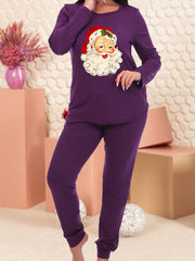 Santa Claus Print Tee & Joggers Set