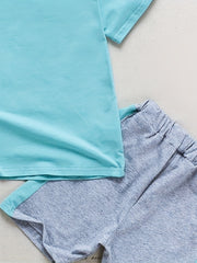 Boys Crocodile Eating Fish T-shirt & Shorts Set
