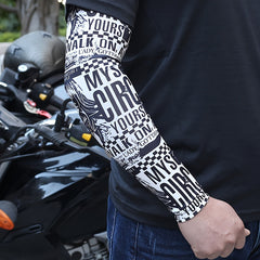 Summer Sunscreen Sleeves Long Tattoo Arm Guard Flower Pattern Sleeves