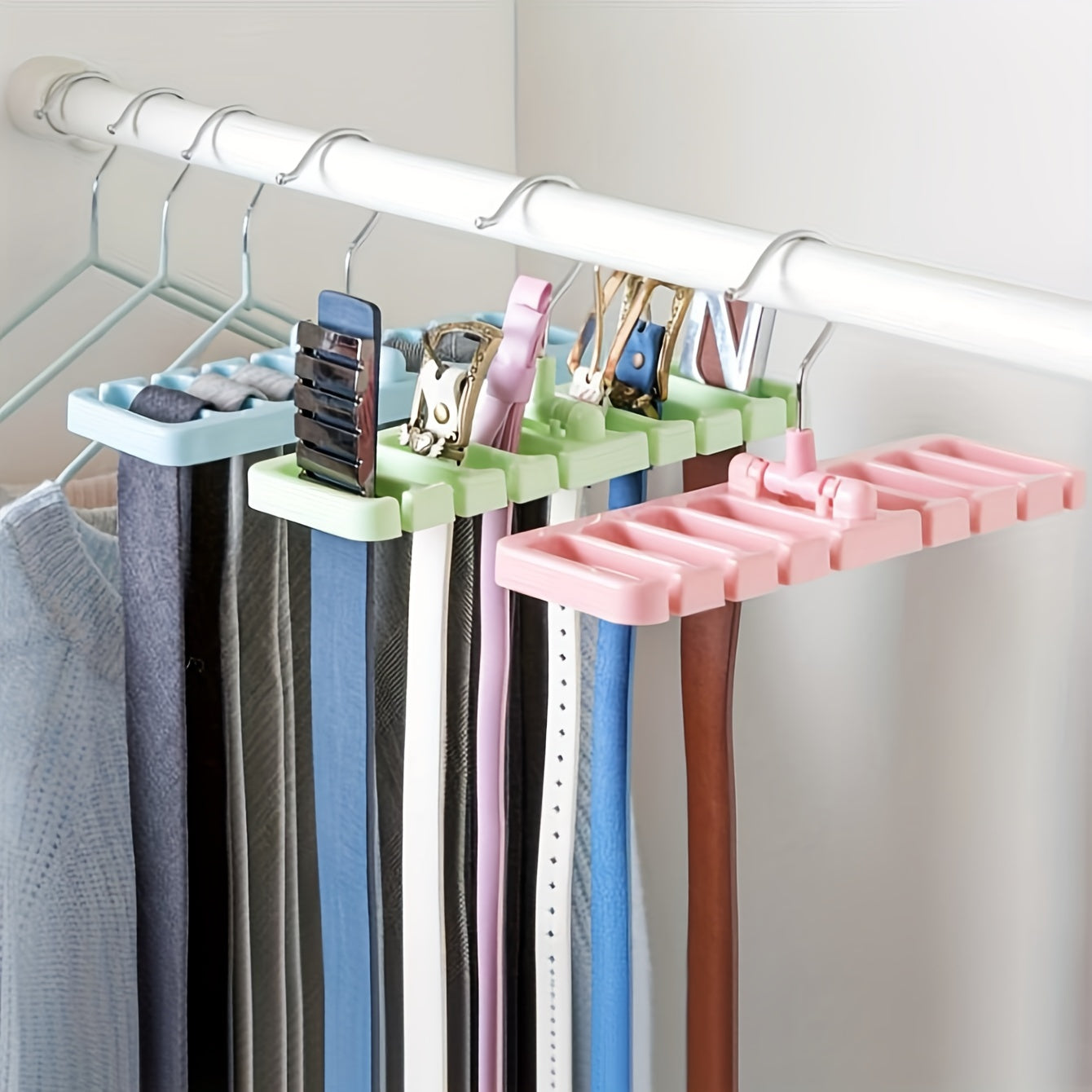 Space Saver Storage Rack for Belts and Ties