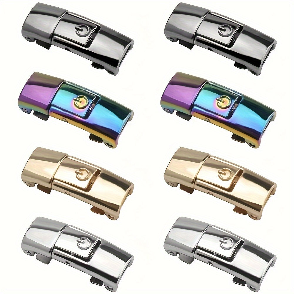 8pcs Shoe Lace Fasteners Without Tie Metal Closure for Sneakers Running Shoes