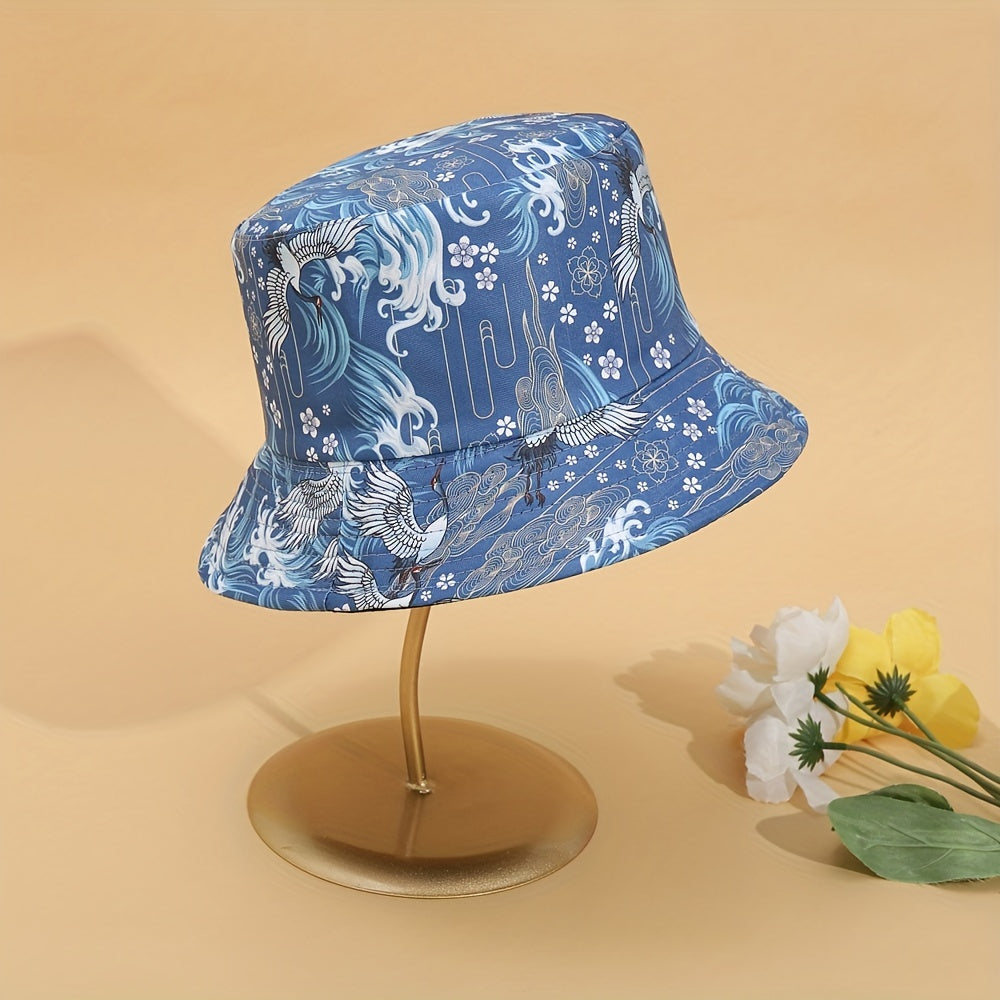Auspicious Cloud Print Fisherman Hat Spring Summer Sunshade Sunscreen