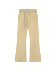 Leaf & Slogan Print Men's Drawstring Jogger Pants