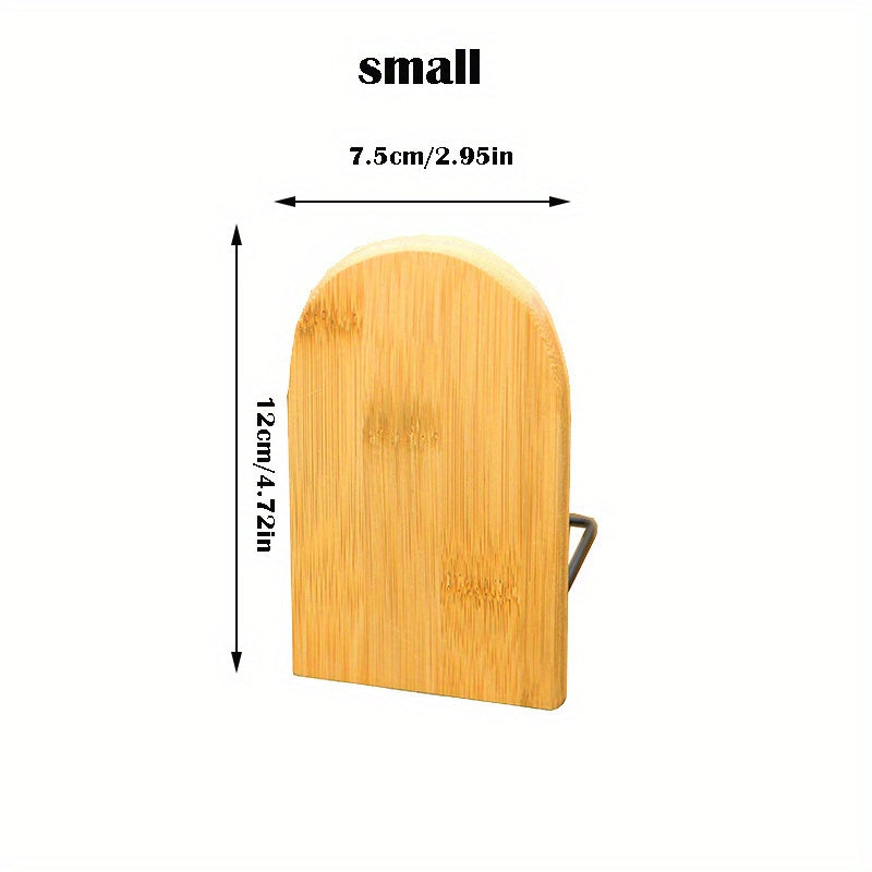 Bamboo Book Stand Desk Flapper Log Texture Office School Book Folder Storage Des