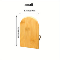 Bamboo Book Stand Desk Flapper Log Texture Office School Book Folder Storage Des