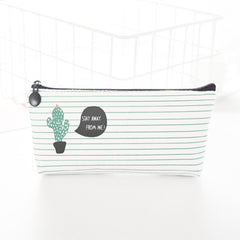 Canvas Cactus Pencil Case - Organize Your Office Supplies in Style!