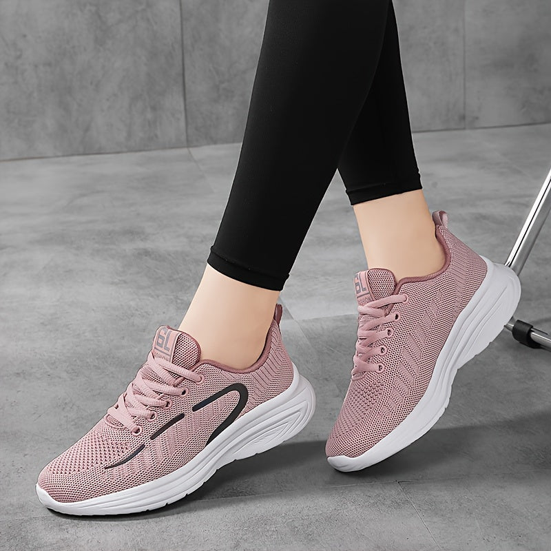 Women's Lace-Up Athletic Running Shoes Lightweight Sneakers