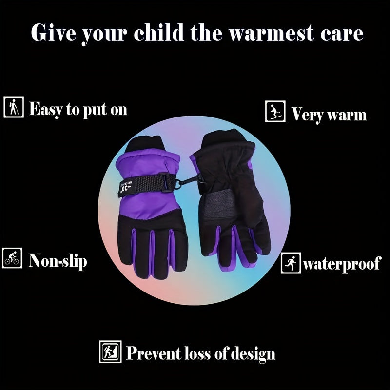 Winter Sports Gloves Non-slip Waterproof Warm Skiing Gloves