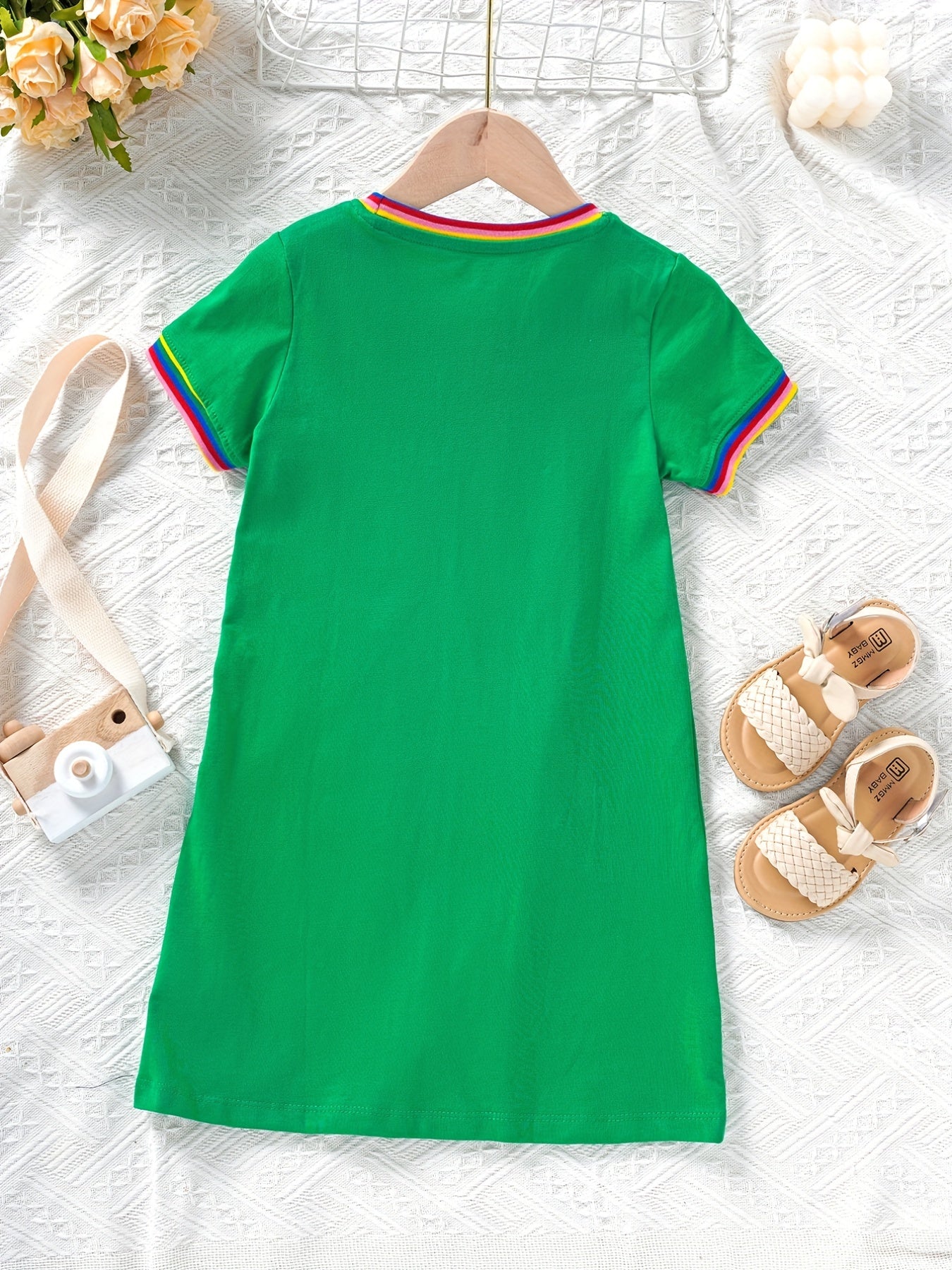 Toddler Girls Casual Dresses Kids Comfortable Playwear Dress Soft Breathable
