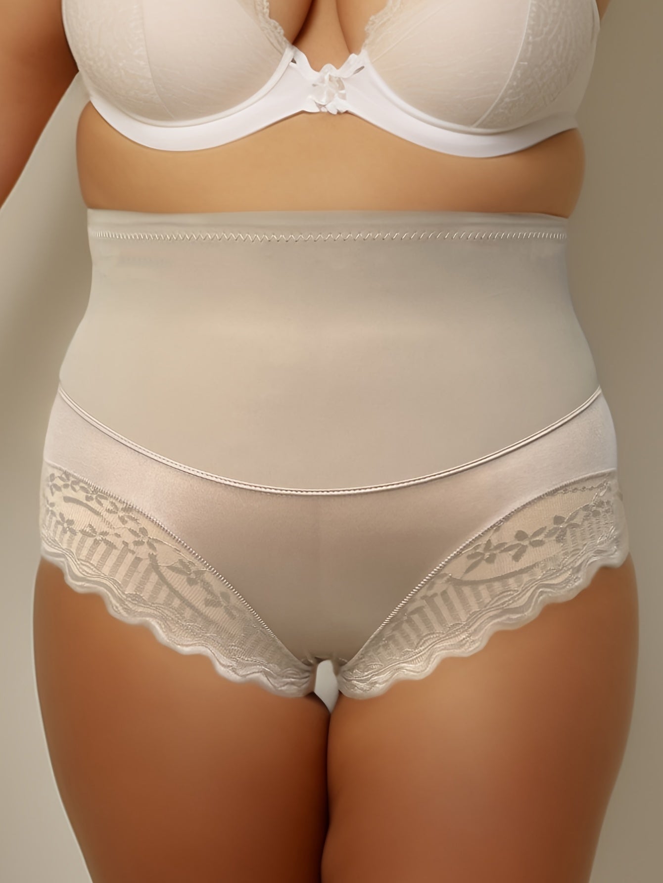 Contrast Lace Tummy Control Panty
