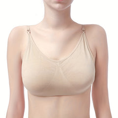 Seamless Dance Bra with Clear Back Straps