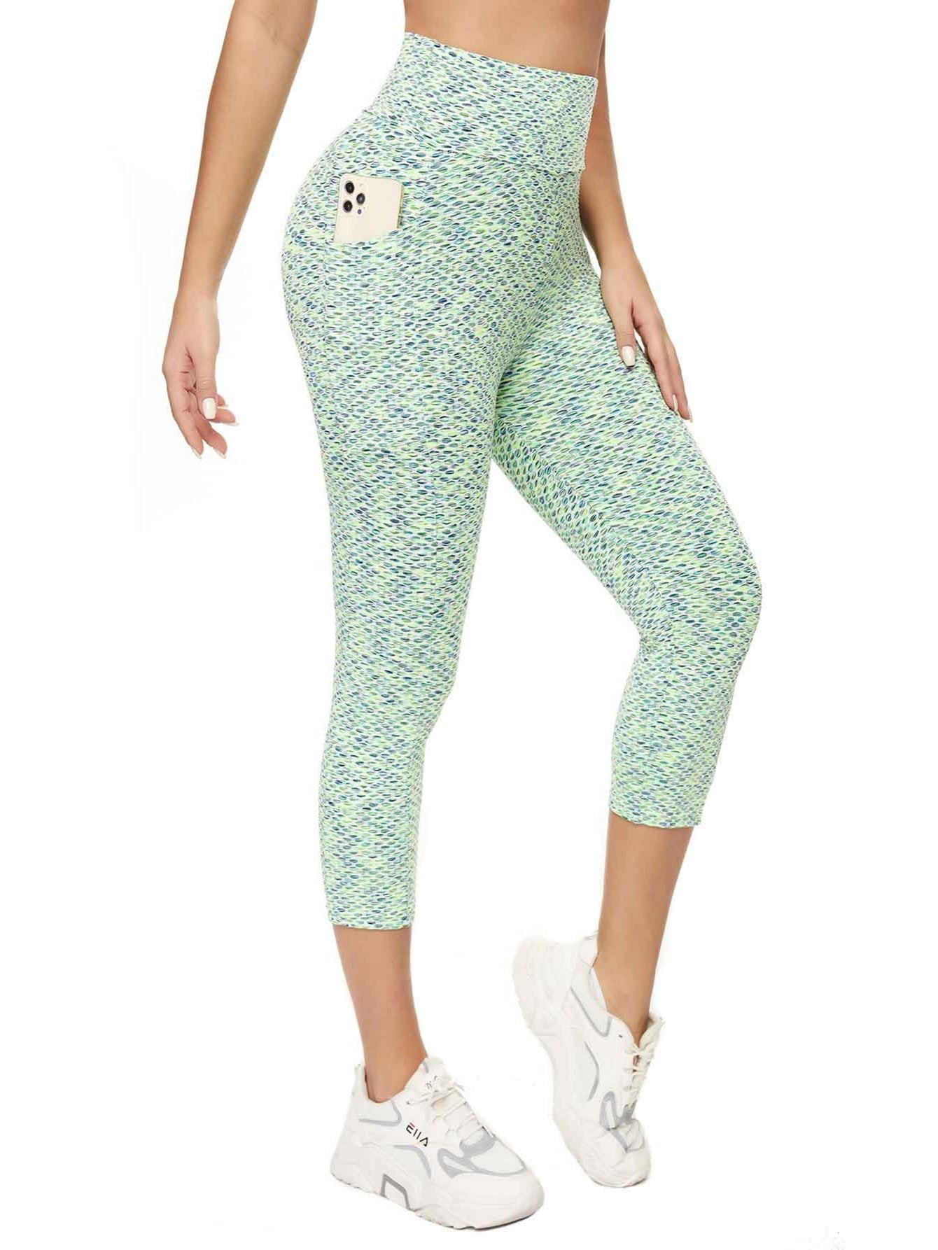 Women's Ribbed Honeycomb Butt Lifting Leggings