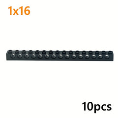 10pcs 1X16 Perforated Brick Building Blocks - MOC Parts