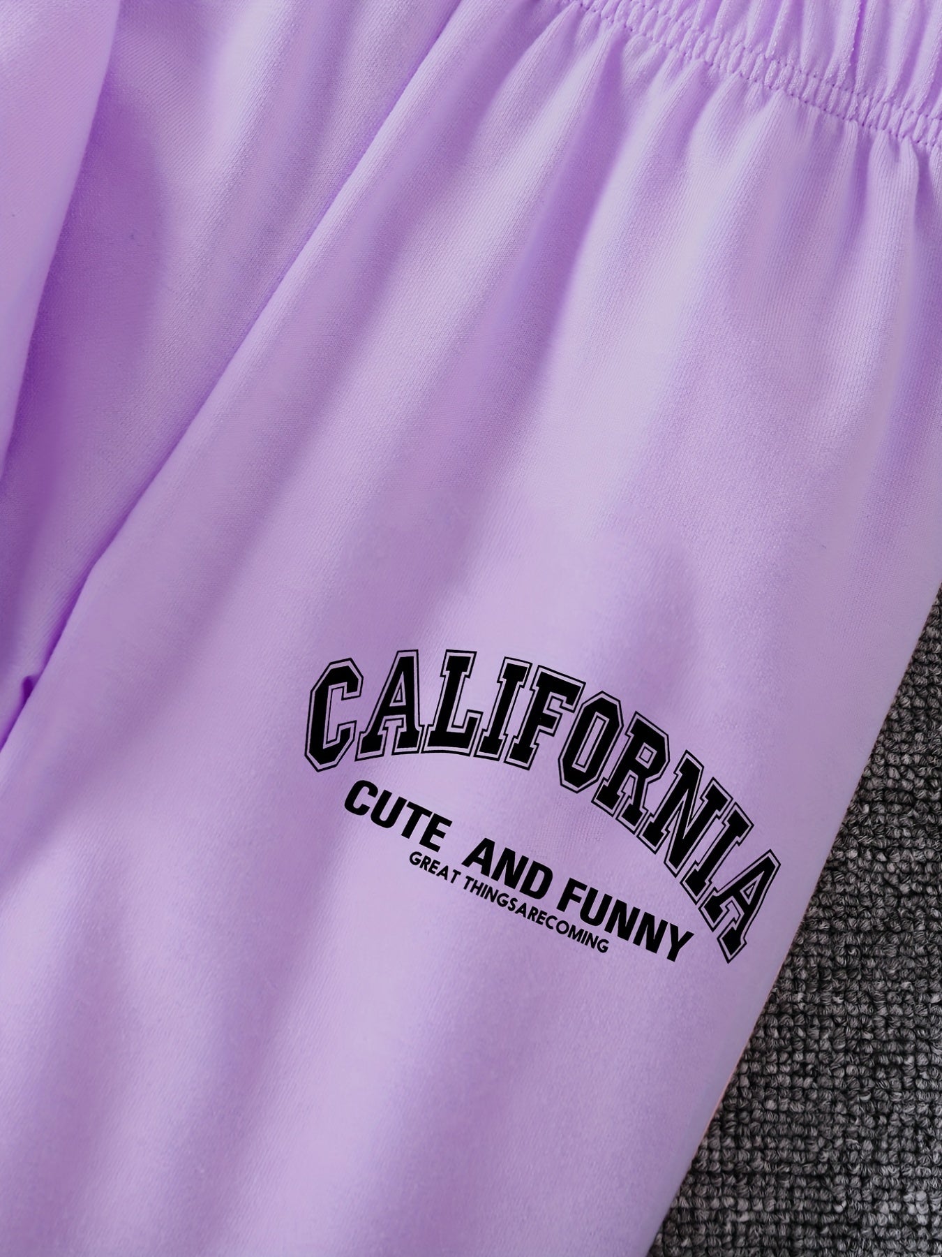 Girl's Sporty Style 2pcs Sweatshirt & Sweatpants Set for Spring Fall