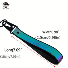 Reflective Nylon Keychains High Visibility Car Keyrings
