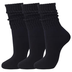 Cotton Slouchy Socks For Men And Women - Chunky Stacked Scrunch Socks