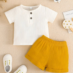 Boys Casual Outfit Short Sleeve Tshirt & Shorts Set Toddler Baby Clothes