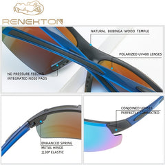 Men's Frameless Sports Sunglasses Windproof Driving Glasses