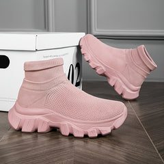 Women's Non-Slip High Top Sock Sneakers Thick Bottom Sports Shoes