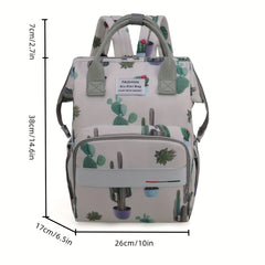 Printed Backpack Mommy Bag Large Capacity Diaper Bag
