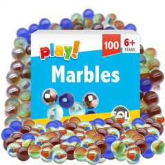 Coloured Glass Marbles Vintage Classic Kids Toys Games