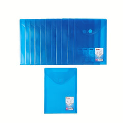 12pcs A5 File Bag Office File Bag Plastic Data Bag A5 Bill Storage Bag