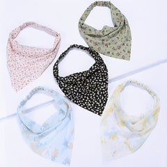 5pcs Colorful Floral Triangle Scarf Headband Turban Bandana Women Head Wrap