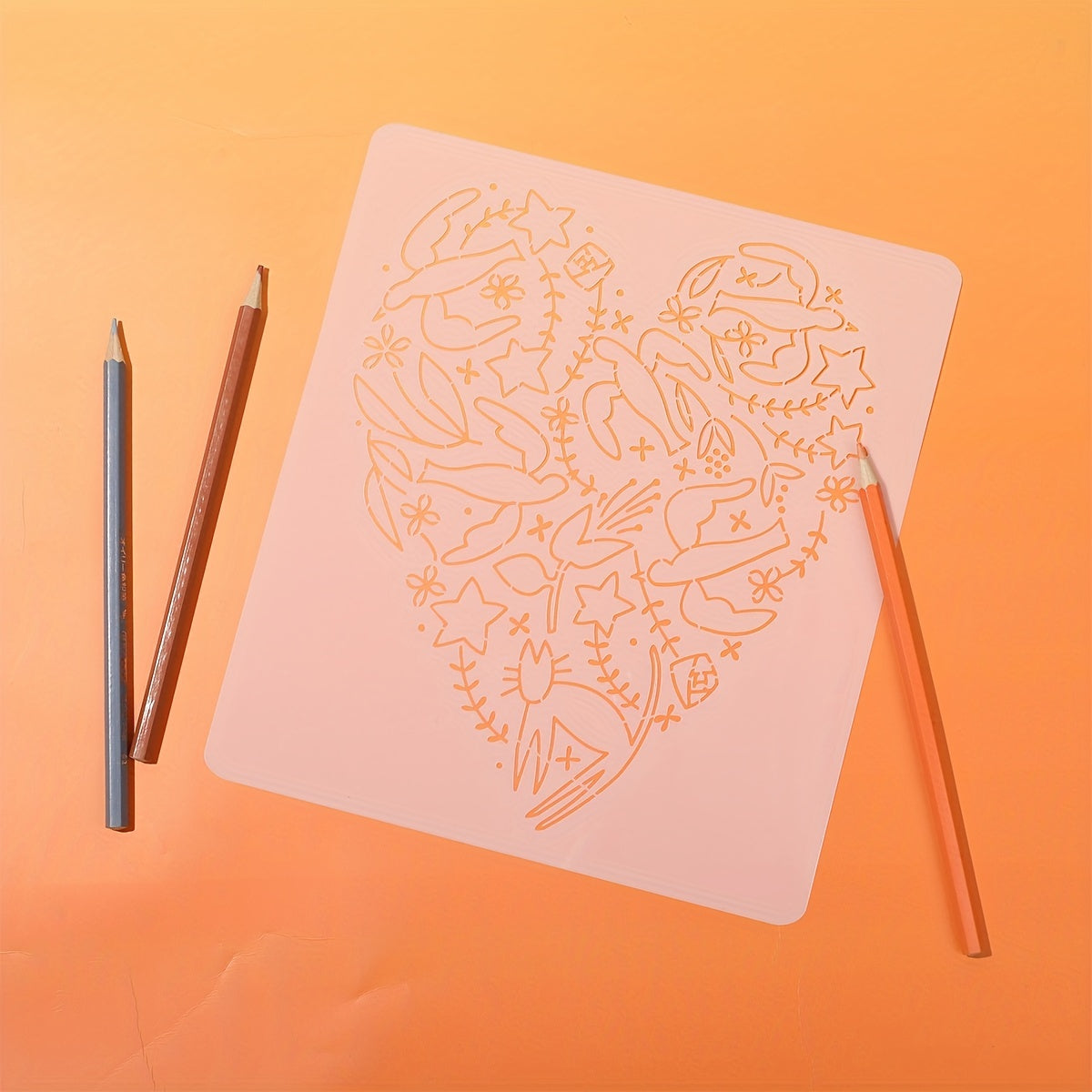 Heart Stencil Art Templates for DIY Crafts and Painting Projects