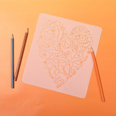 Heart Stencil Art Templates for DIY Crafts and Painting Projects