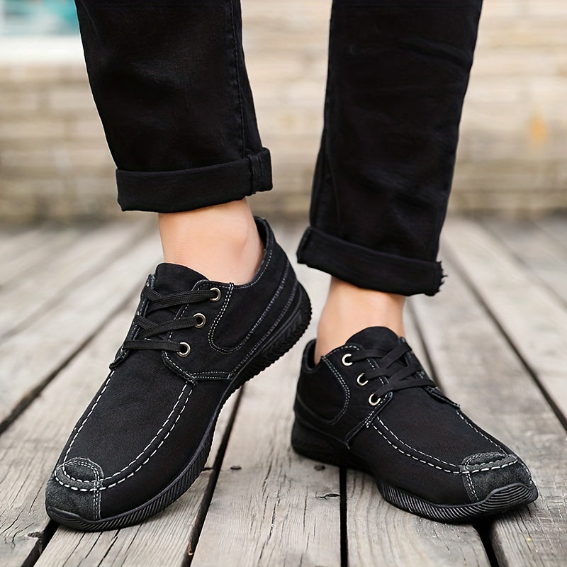 Men's Canvas Sneakers Lace-up Walking Shoes