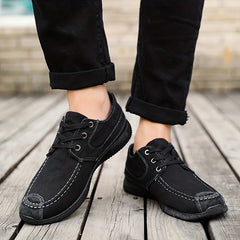 Men's Canvas Sneakers Lace-up Walking Shoes