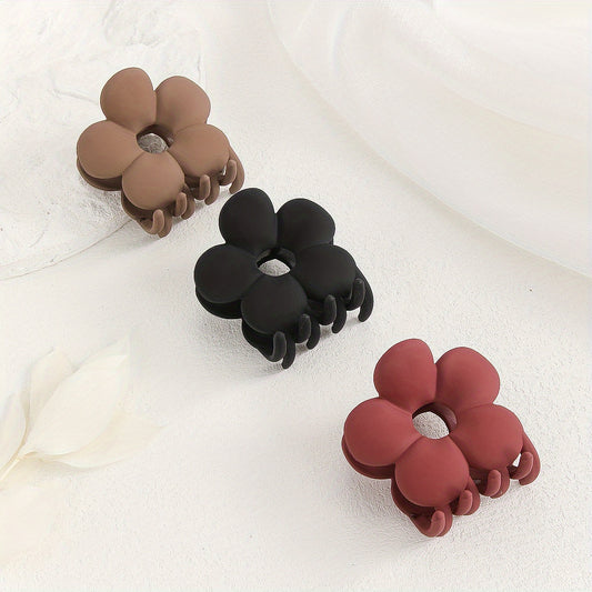 3pcs Large Flower Hair Claw Women's Shark Claw Hair Clip