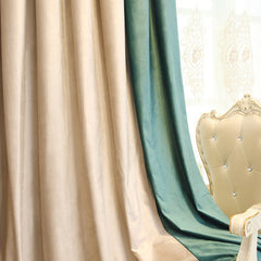 Thick Flannelette Blackout Curtain Fabric for Bedroom and Living Room