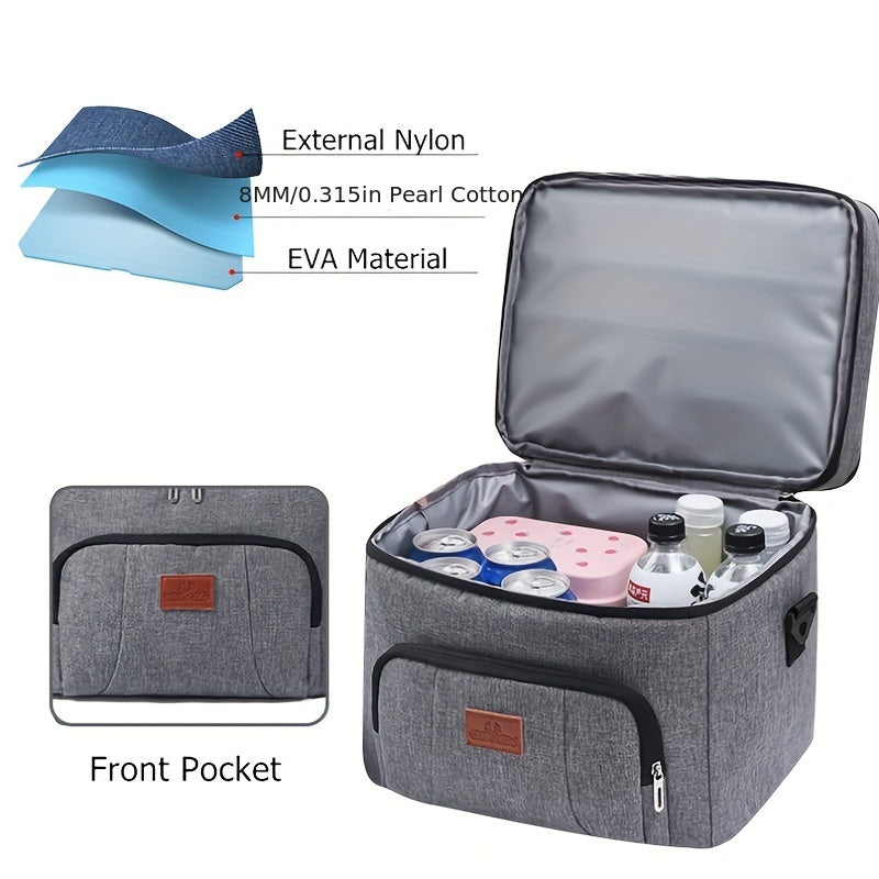 Insulated Lunch Box Leakproof Thermal Cooler Bag Double Deck Tot